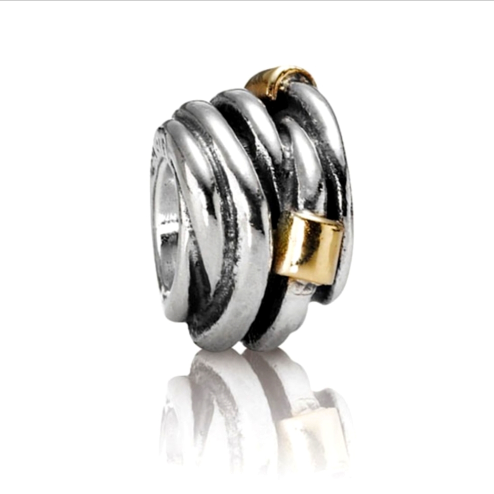 Pandora Sterling Silver Rope with 14K Charm